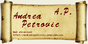 Andrea Petrović vizit kartica